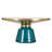 30" Round Coffee Table Glass/Sintered Stone Top With Brushed Rim And Tempered Glass Base-109375842-109375845