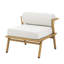 Fauteuil club d'extérieur en fer teck La Fiora, ensemble de 2