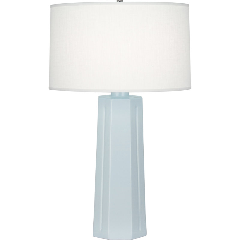 Mason Ceramic Table Lamp, Baby Blue