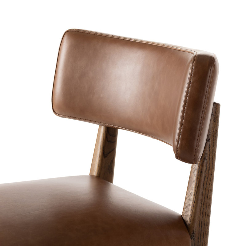Cardell Swivel Upholstered Bar Stool with Solid Wood Frame, Sonoma Chestnut, Counter Stool (27" Seat Height)