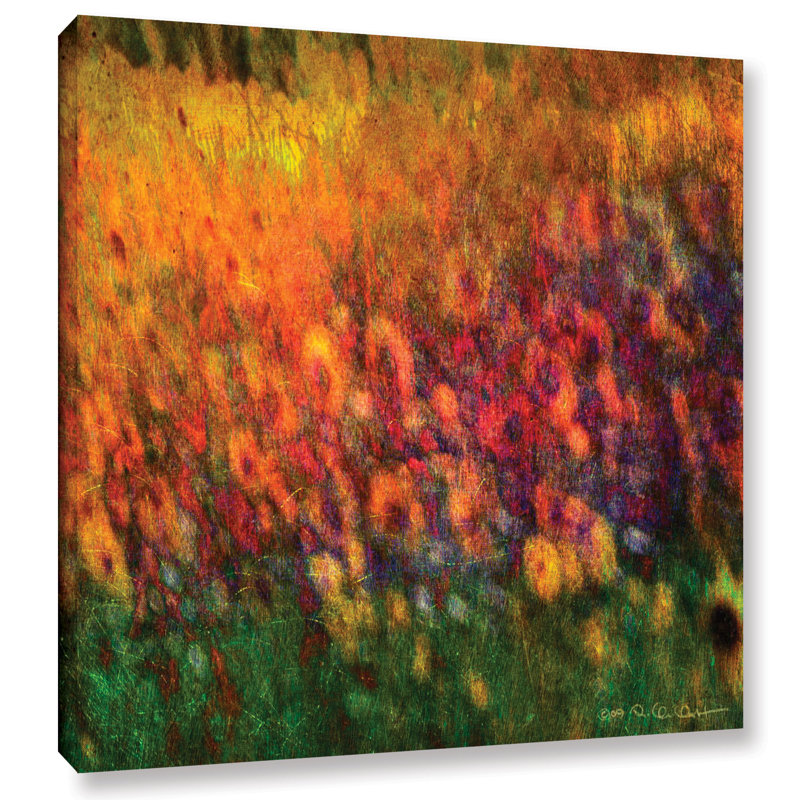 "à fleurs" , reproduction d’art sur toile tendue, H 36 po x l 36 po x P 2 po