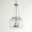 Luminaire suspendu 3 lumières Savron House Akron en nickel satiné-934383925