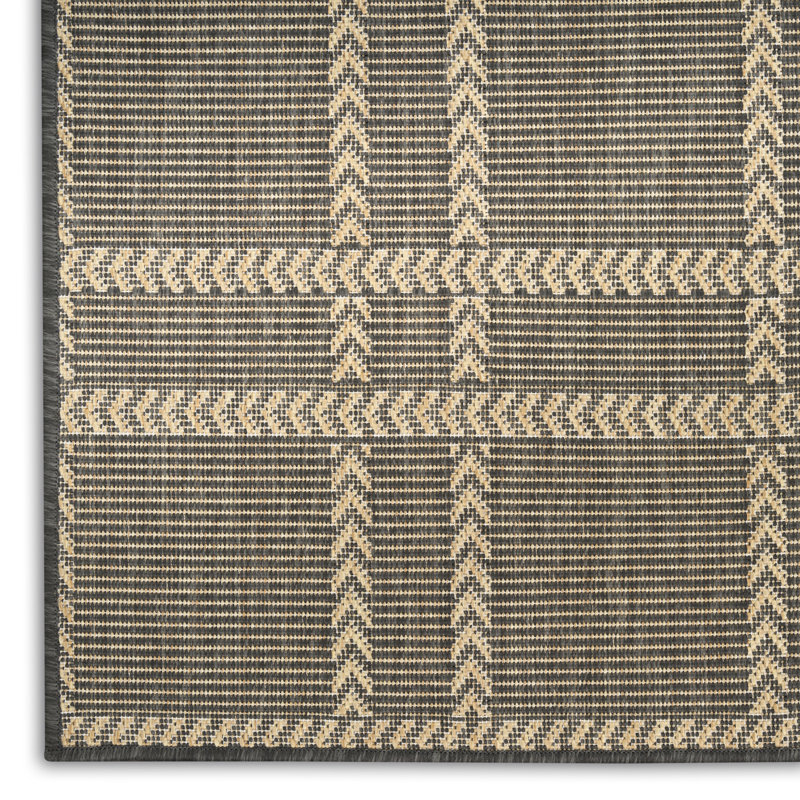 Manderella 5' x 7' Charcoal Modern Rug, Rectangle 5' x 7', Charcoal