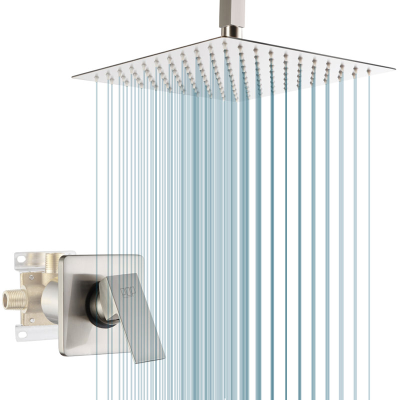 Shower Faucet with Rough in-Valve, Brushed Nickel
