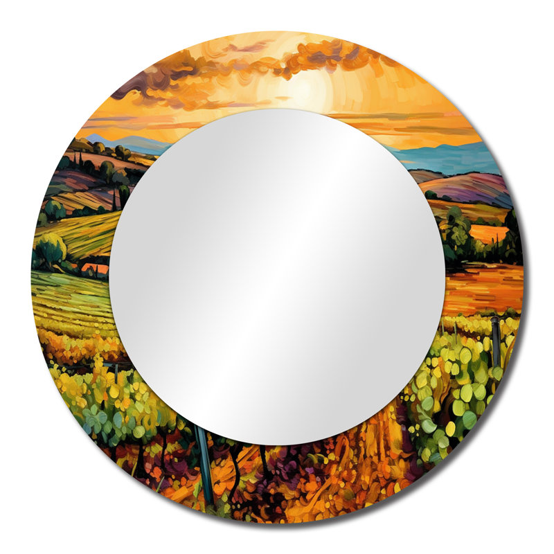 Vangogh Sunlit Vineyard I - miroir Vangogh, 23 po x 23 po