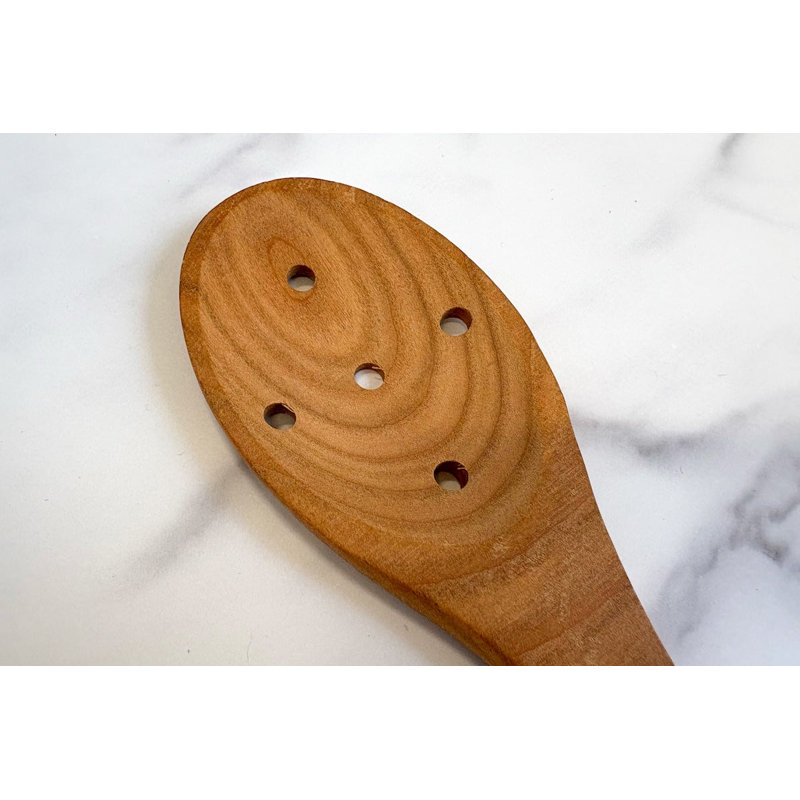 Euro Slotted Spoon, Cherrywood