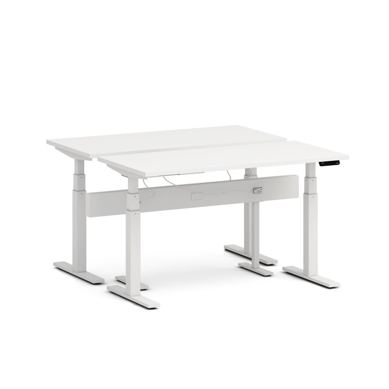 Bureau pour 2 perches Series L Series, H 50,5 po x l 58 po x P 57 po, Blanc
