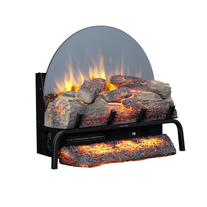 Modern Ember Real Glow 23” Electric Fireplace Log Set, LED Insert Heater with Multi-Color Flames, Crackling Sound, Mirror Glass Illusion, Remote Control, Heats up to 400 Sq. Ft. - Thumbnail 4
