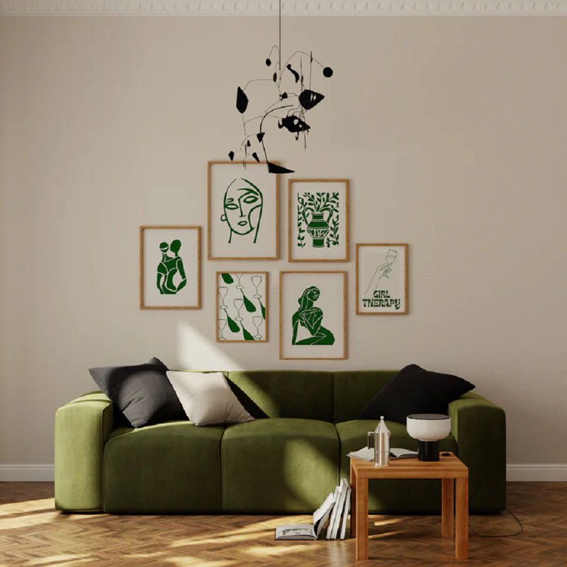 Abstract Greenface Print 1, 60cm H x 42cm W