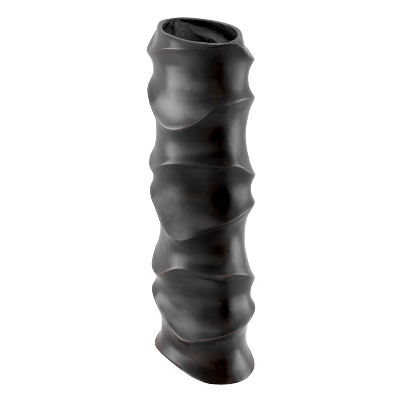 Rapho Handmade Aluminum Table Vase, Bronze