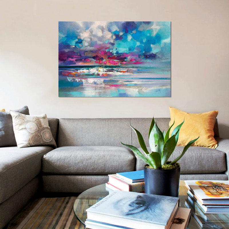 " Atlantic Magenta ", 26" H x 40" W x 1.5" D, Wrapped Canvas