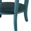 Élégante table d'appoint avec rangement bleu sarcelle - Convient à plusieurs tablettes en bois et rehausse l'apparence de la pièce