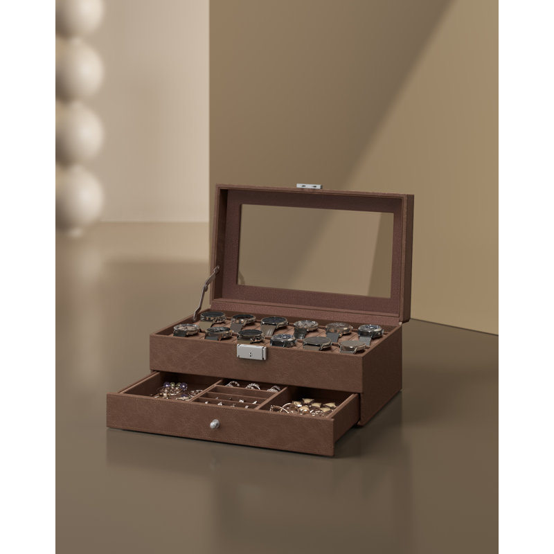 Sury Steel Watch Box +, Brown