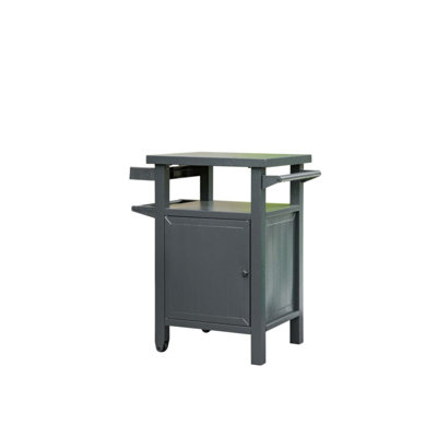 Durable Metal Grill Cart with Storage and Wheels, Perfect for Organized Outdoor Cooking and Entertaining