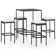 Patio Bar Table and Stools with Cushions Poly Rattan