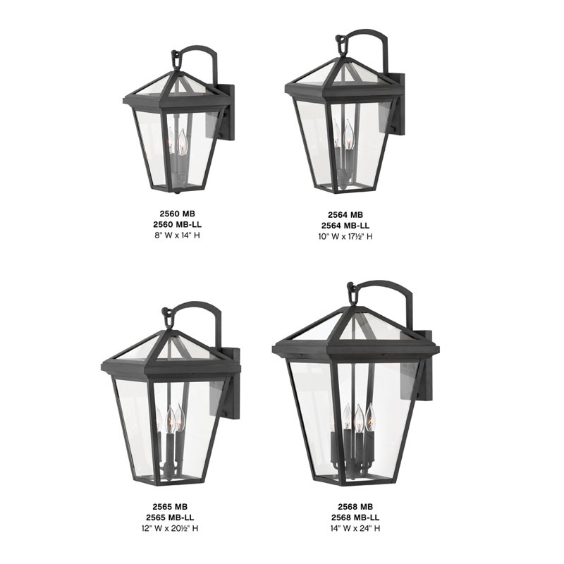 Alford Place 3-Light Outdoor Wall Lantern, Oil Rubbed Bronze, 20.5" H x 12" W x 13.5" D, 3 Lights