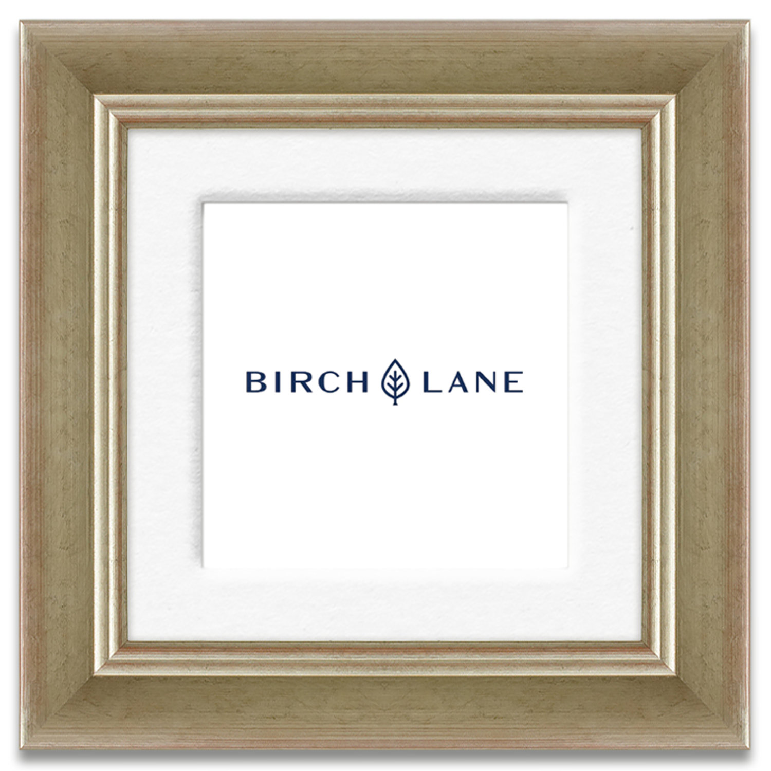 Wood Picture Frame with Mat, Silver, 5" x 5"