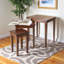 Ensemble de 3 tables gigognes noyer Regalia