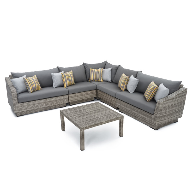 Cannes 9 Piece Seating Group with Cushions, Canvas Charcoal Sunbrella® Canvas