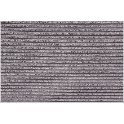 Causeuse en velours côtelé gris Cadenza - 3 places, coussins serrés, accoudoirs roulés, housses amovibles