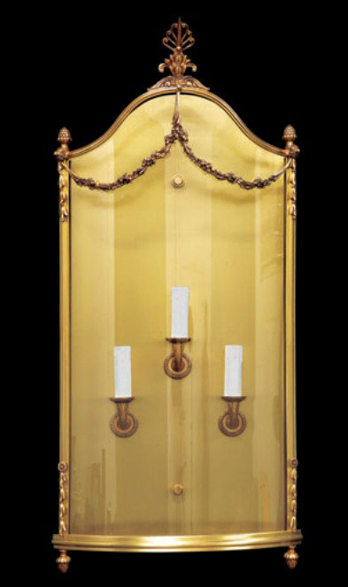 Davalos Flush Mounted Sconce, High Lighted Dark Flemish