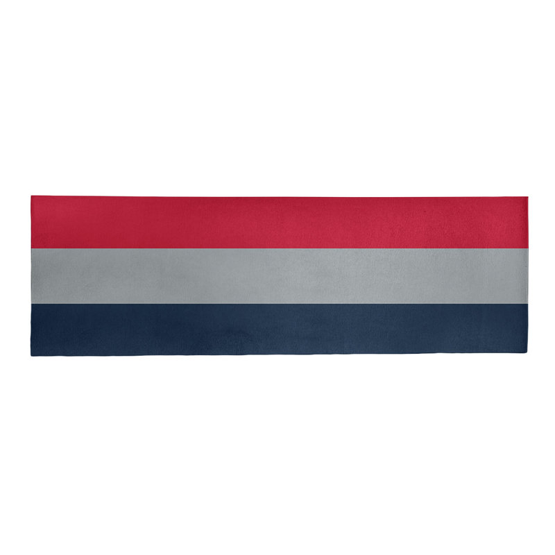 Tapis gris à rayures de football rouge tennessee, Tapis de couloir 2 pi 6 po x 8 pi