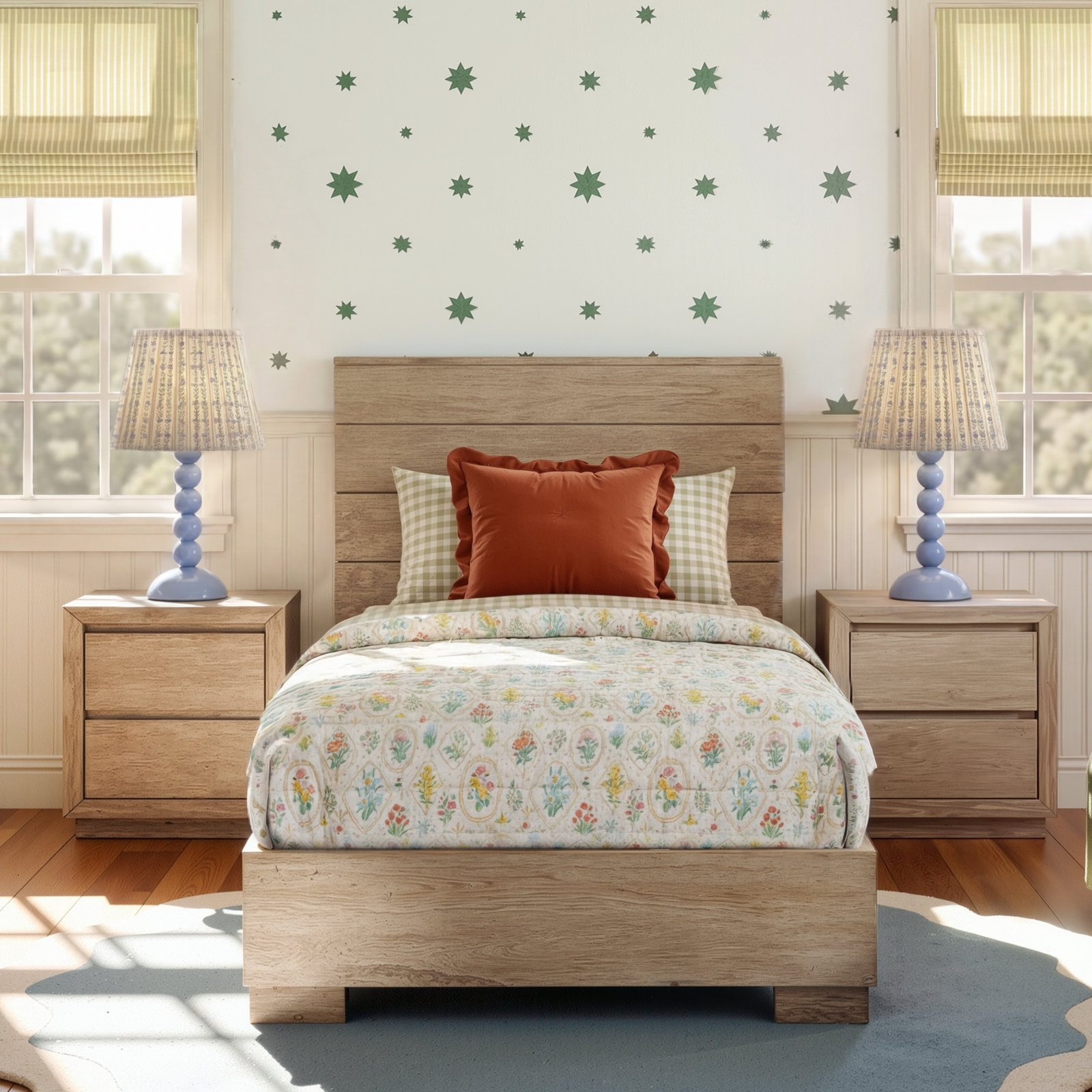 Albie Pine Nightstand, Sandstone