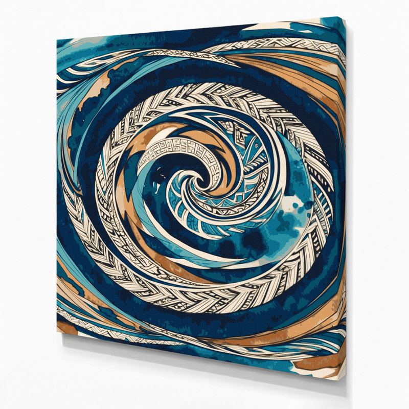 Hawaiian Tribal Designs, art mural sur toile grise, H 12 po x l 12 po