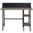 Rustic Oak And Black Desk With Construction 2 Shelf For Organization Rectangular Work Smart Storage Options