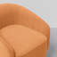 Fauteuil demi-tonneau pivotant avec repose-pieds en velours de 27,6 po de largeur Leticha-97744247