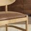 Chaise en bois massif organique moderne avec dossier en corde de papier tissé-188962967