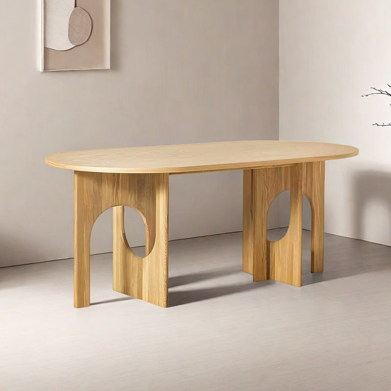 Solid wood multi-layer board dining table, 29.92"H x 78.74"L x 35.43"W