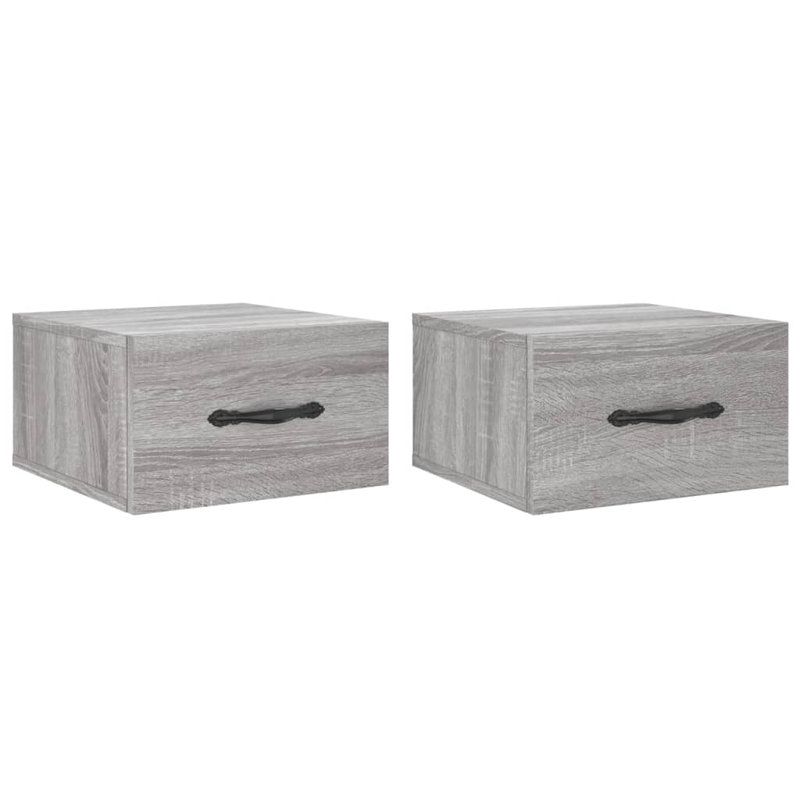 Courtnie 35 cm W Bedside Table, Grey Sonoma