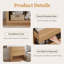Meuble-lavabo sur pied de 36 po seulement, finition grain de bois naturel, sans lavabo
