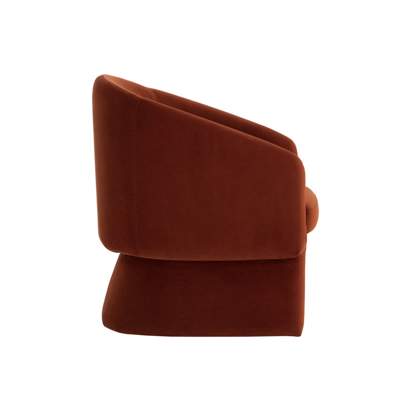Lounge Chair, Orange Polyester