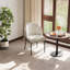Modern Upholstered Dining Chairs - Fabric Padded Seat, Metal Legs - Indoor Kitchen/Study Room Furniture
