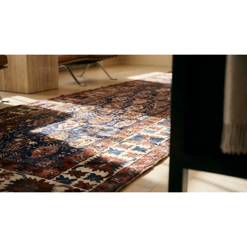 Tapis de couloir bleu Kazak