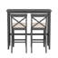 Ensemble de coin-repas 48 po avec 2 chaises pour petits espaces, gris