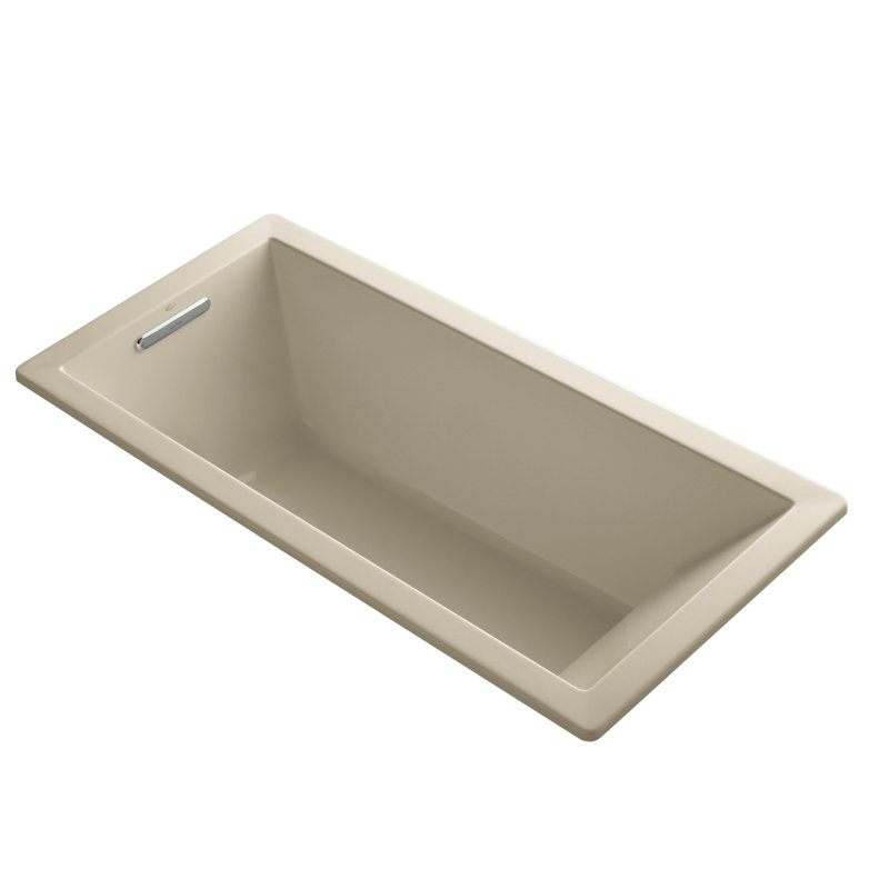 Underscore 66" x 32" Undermount Soaking Acrylic Bathtub, Mexican Sand