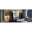 Mur de lit double pleine grandeur avec placard, tiroirs et table - peu encombrant, multifonctionnel pour les petits appartements, les chambres d'amis, le bureau rabattable intégré, le rangement spacieux, la structure pliable du bureau-141506106