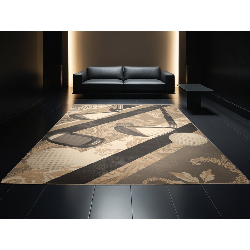 Tapis oriental classique gris lavable à la machine à balle de golf Takengon, 4 x 2
