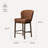 Maven Lane Gia Kitchen Stool with Canvas Fabric Upholstery-111462701-111462703