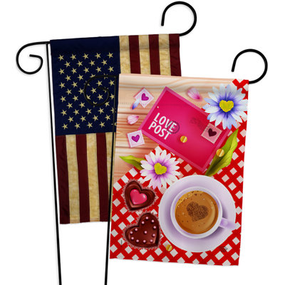 Double Sided 18.5'' H x 13'' W Polyester Valentine's Day Garden Flag