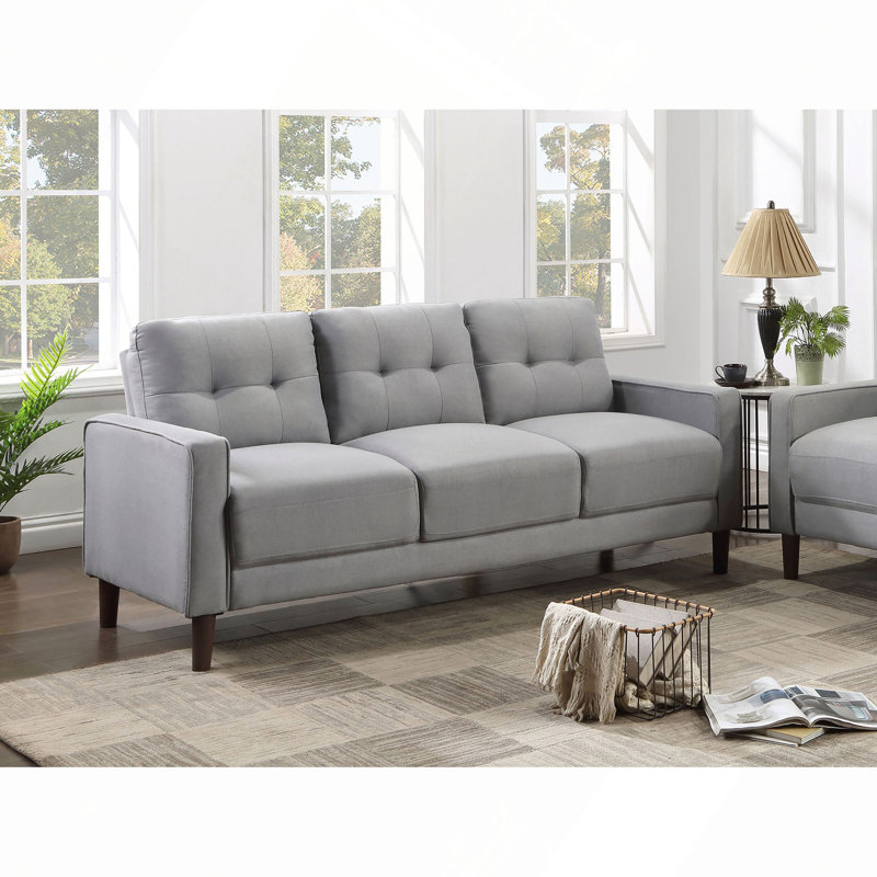 Canapé Harvey, Grey Fabric, Grey