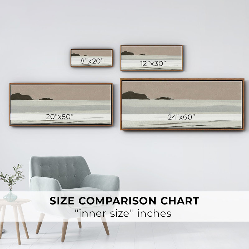 «Mute Tonal Horizon I», toile encadrée, H 20 po x l 50 po