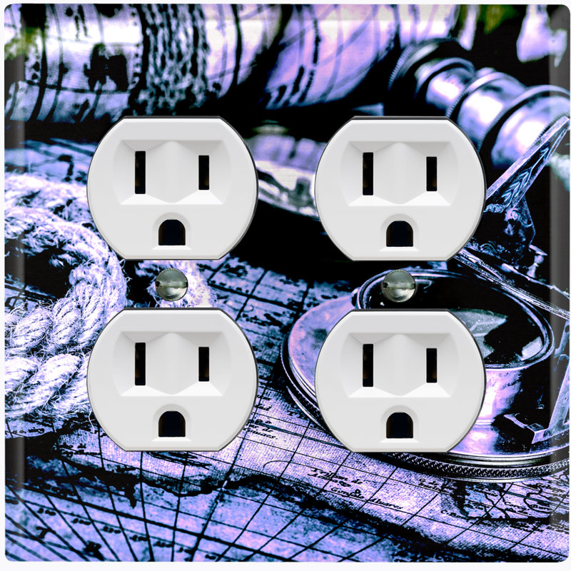 Patterned 2 - Gang Toggle Light Switch Standard Wall Plate