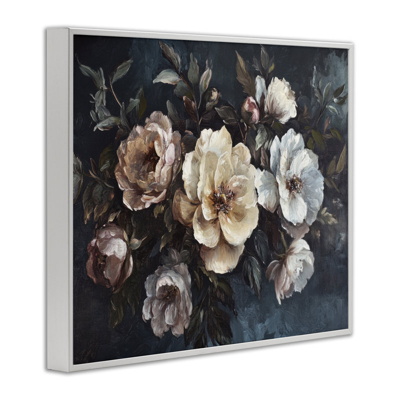 «Bold Vintage Blooms», art de la giclée encadrée par Petal Prints Design, H 11 po x l 14 po