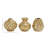 Gold Ceramic Decorative Vase with Varying Patterns Set-618320508