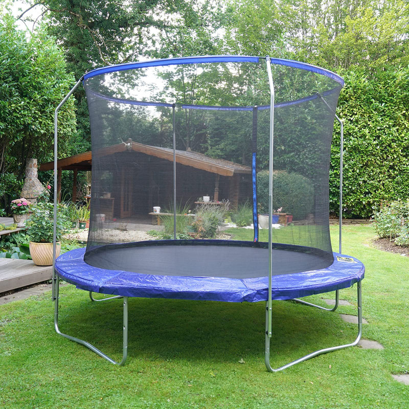 Rochford Freeport Park 305cm Round Backyard Trampoline with Safety Enclosure, Blue