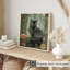 Animaux, animaux, William Morris, chat noir III, reproduction d'art sans cadre-1702295957